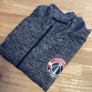 Men's Nike Washington Wizards Basketball 1/4 Zip Pullover Large‎ Gray